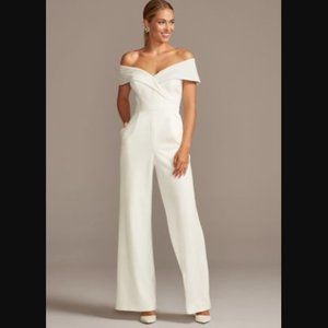 NWT David's Bridal Off Shoulder Romper - 12